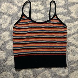 Forever 21 Striped Ribbed Tank Top